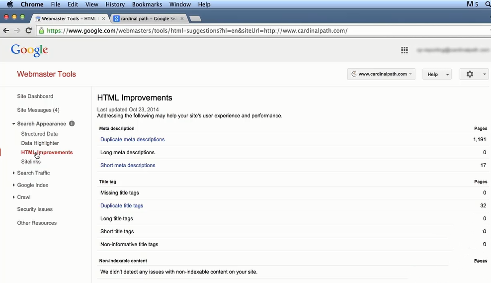 HTML improvements